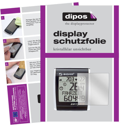 6x Schutzfolie klar für Sigma BC 2209 STS (E-Bike  (1)