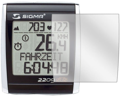 6x Schutzfolie klar für Sigma BC 2209 STS (E-Bike  (2)