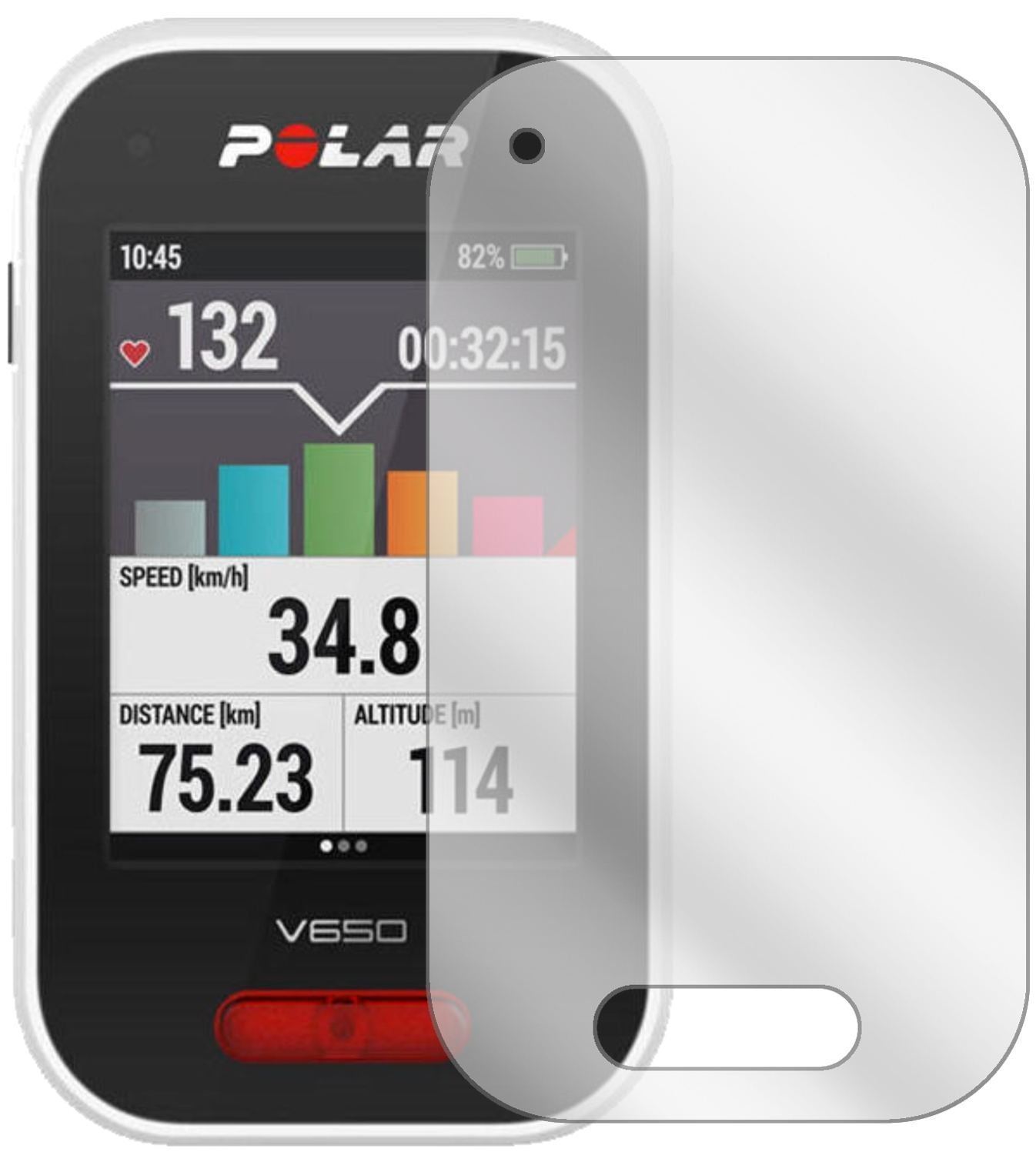 6x Schutzfolie klar für Polar V650 Display-Schutzf (2)