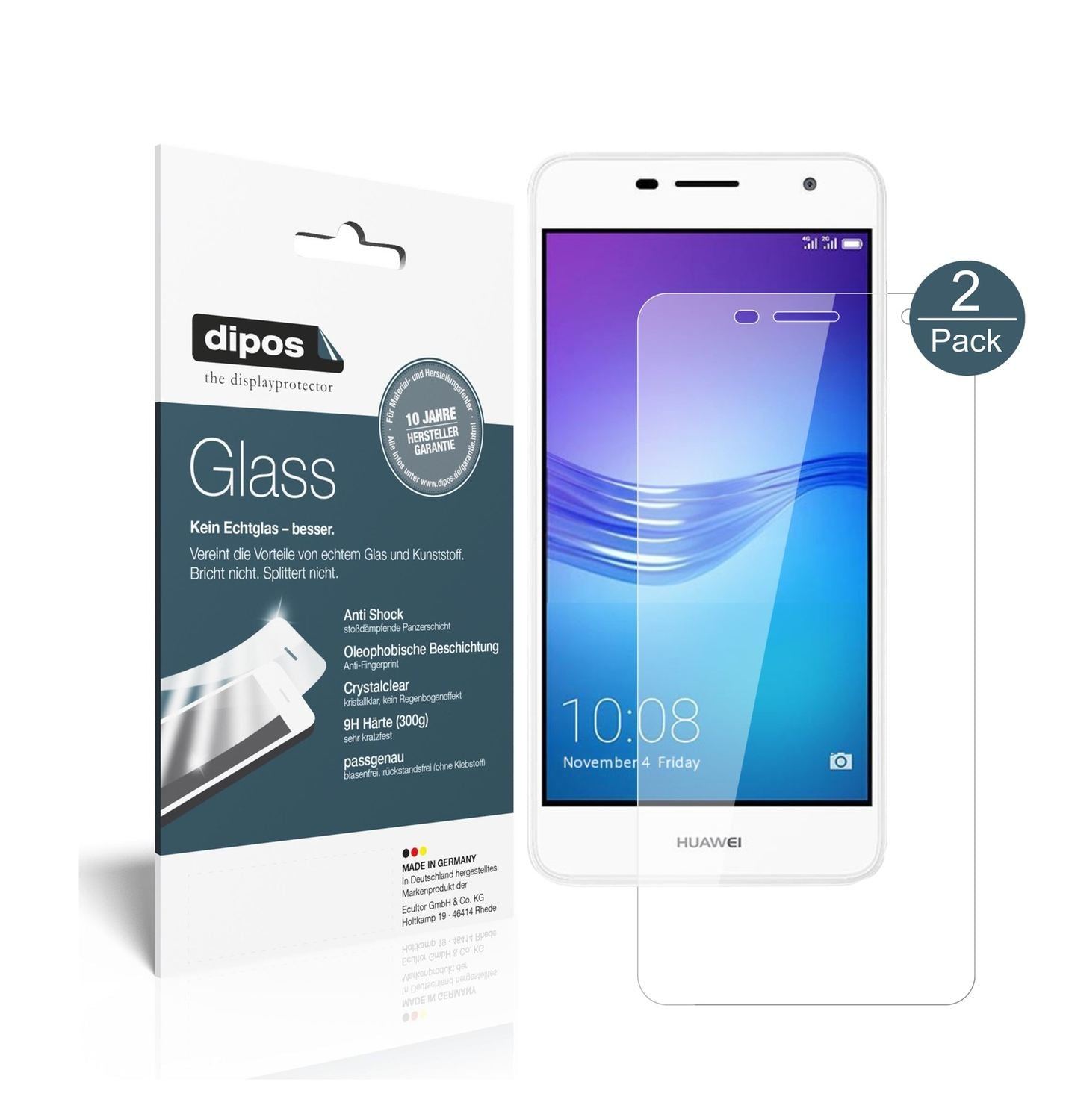 2x 9H Schutzfolie für Huawei Enjoy 7 Plus Panzerfo (1)