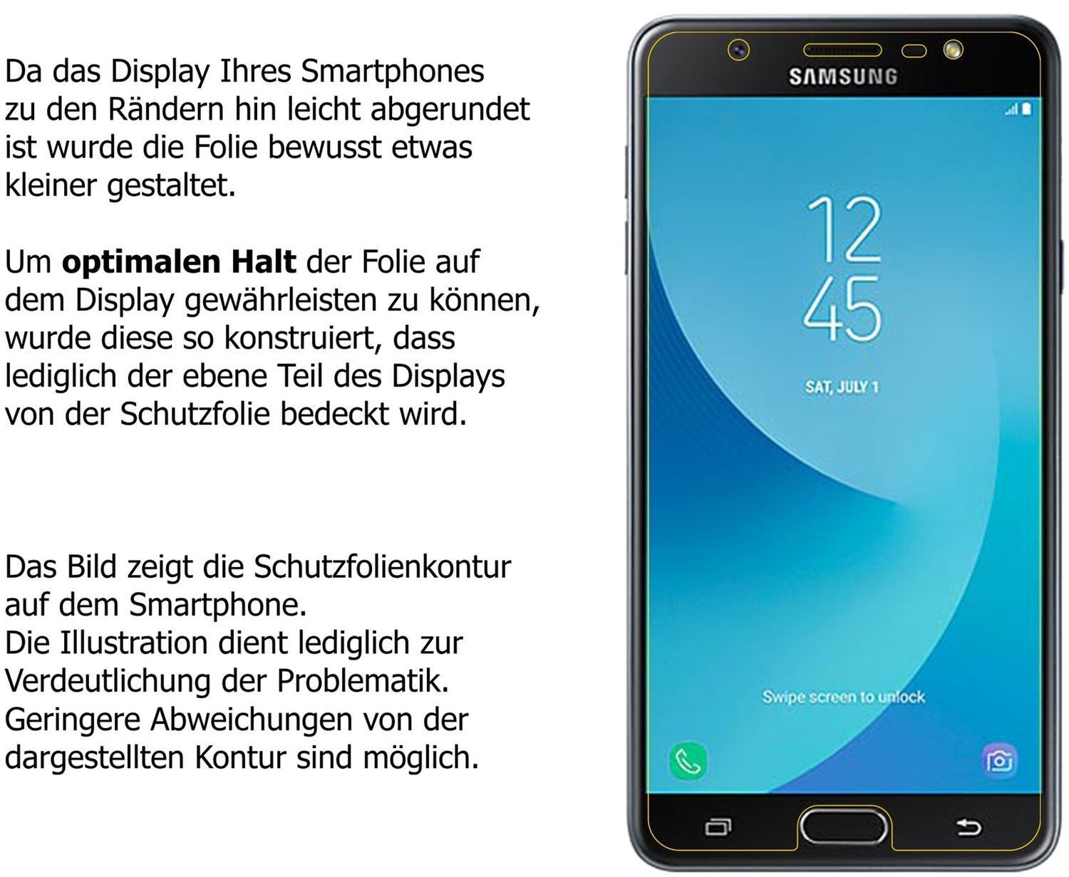 Blickschutzfolie für Samsung Galaxy J7 Max matt Sc (5)