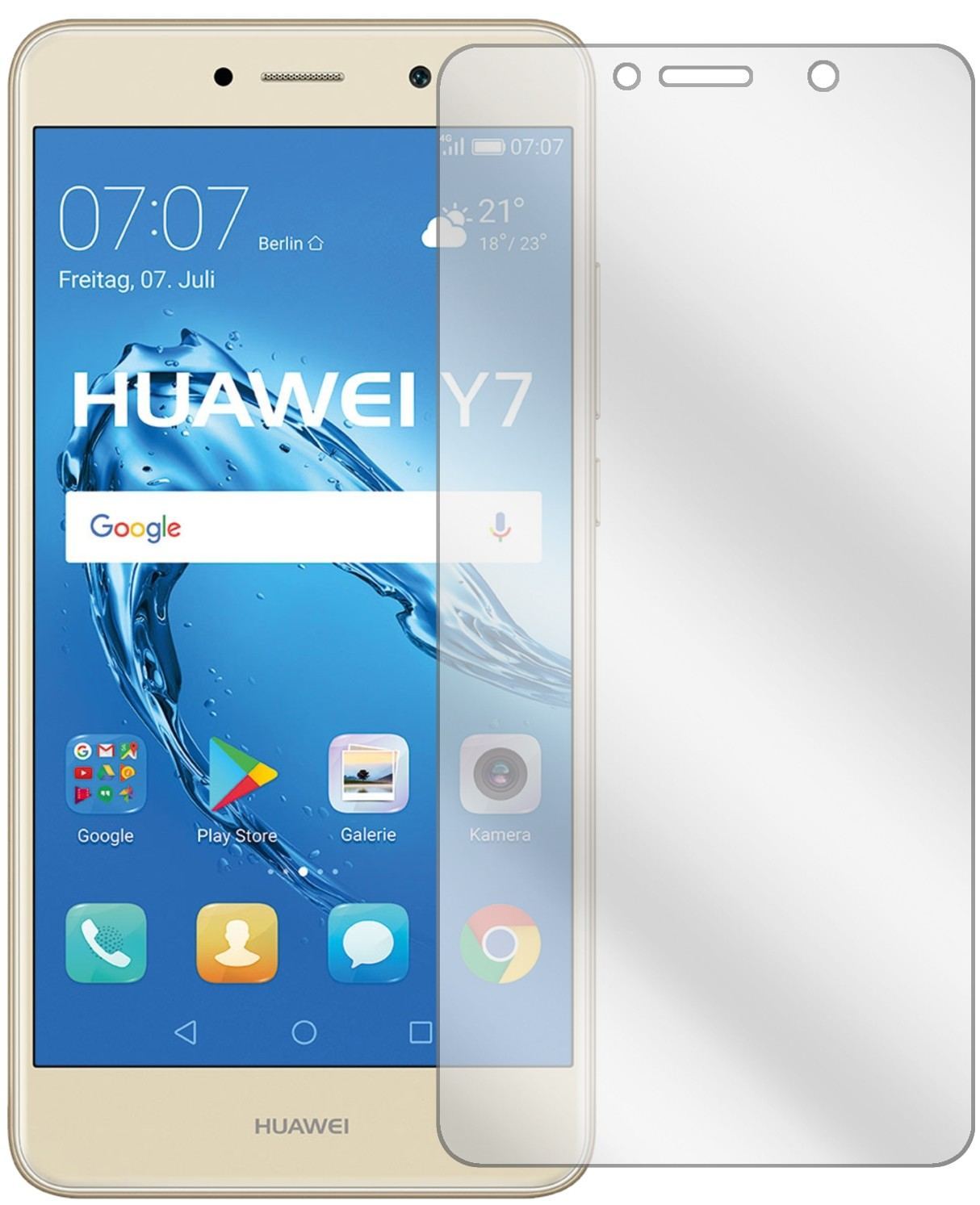 6x Schutzfolie klar für Huawei Y7 (2017) Display-S (2)