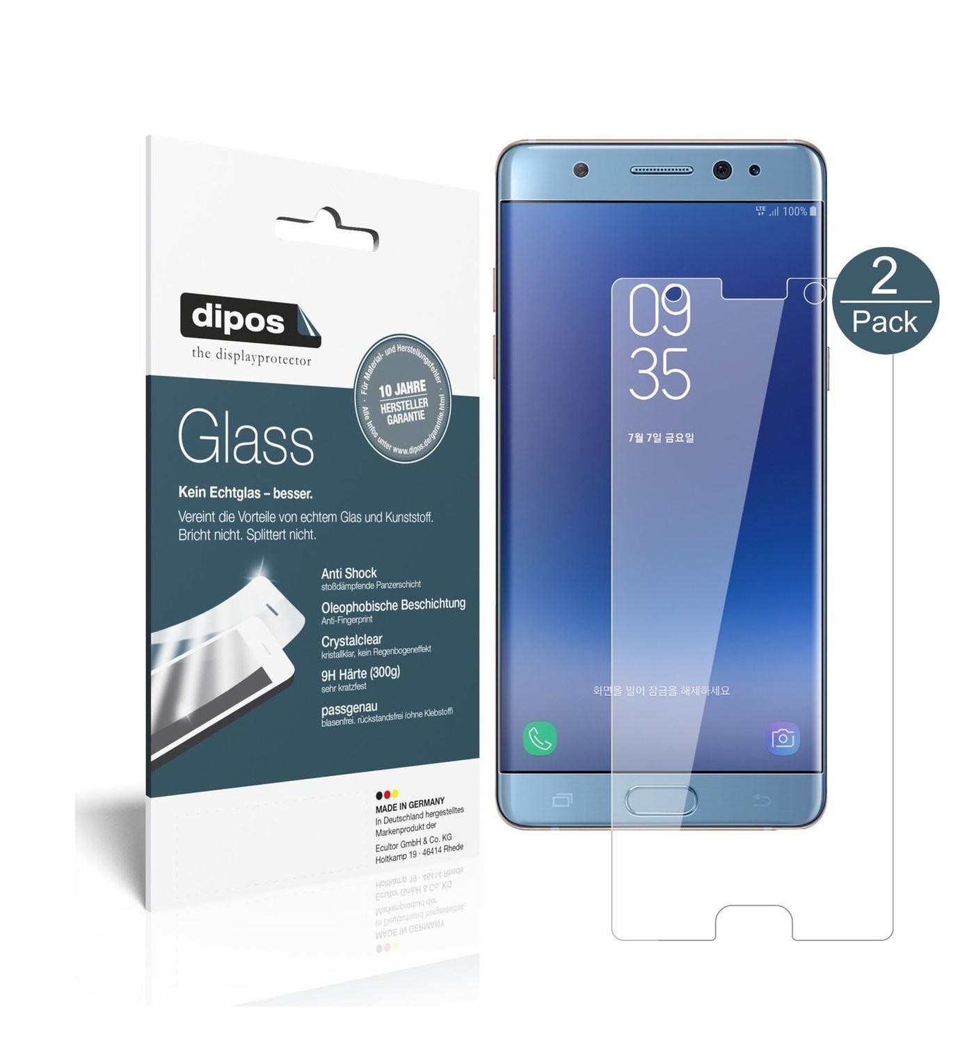 2x 9H Schutzfolie für Samsung Galaxy Note FE Panze (1)