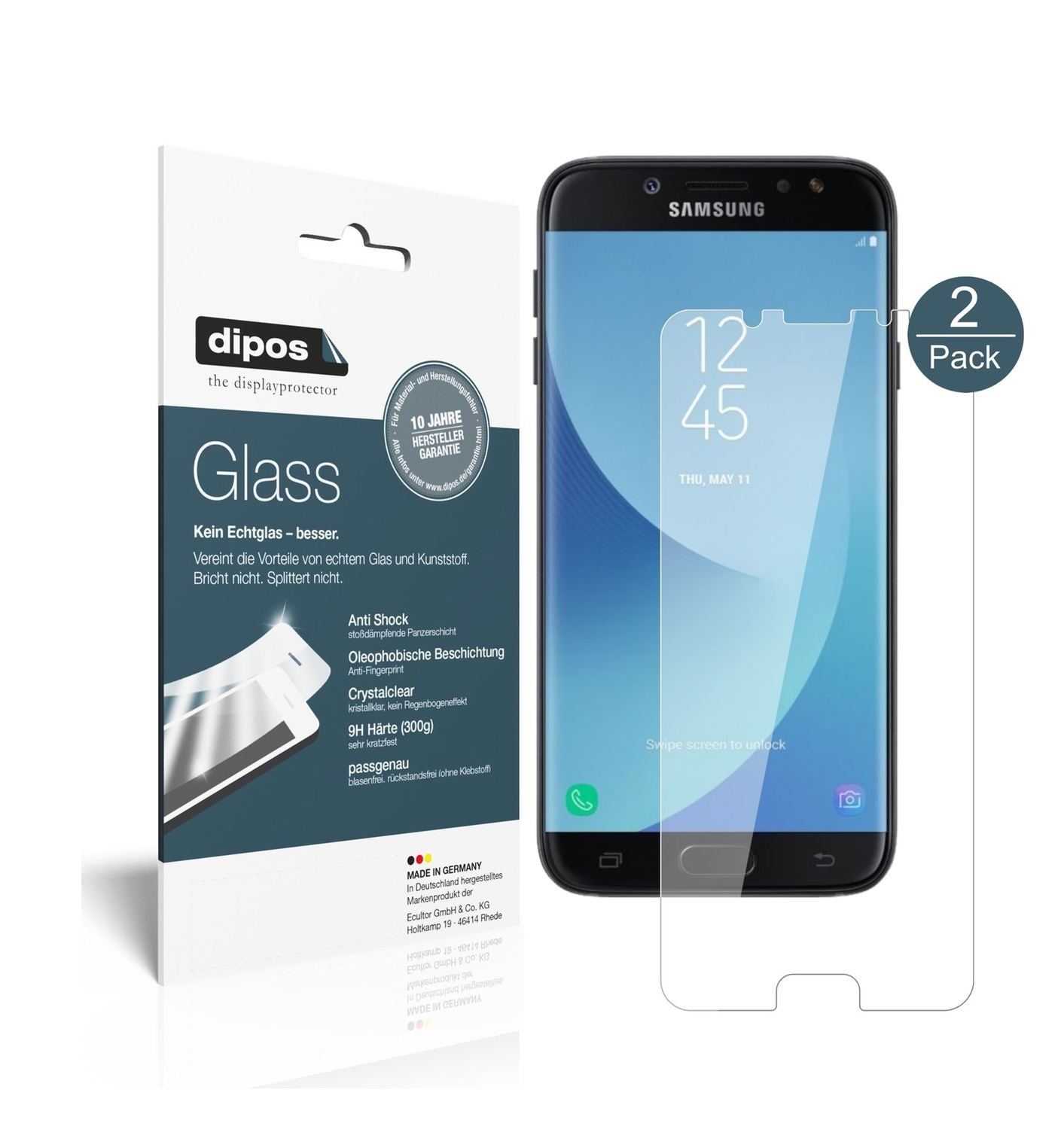 2x 9H Schutzfolie für Samsung Galaxy J7 Pro Panzer (1)
