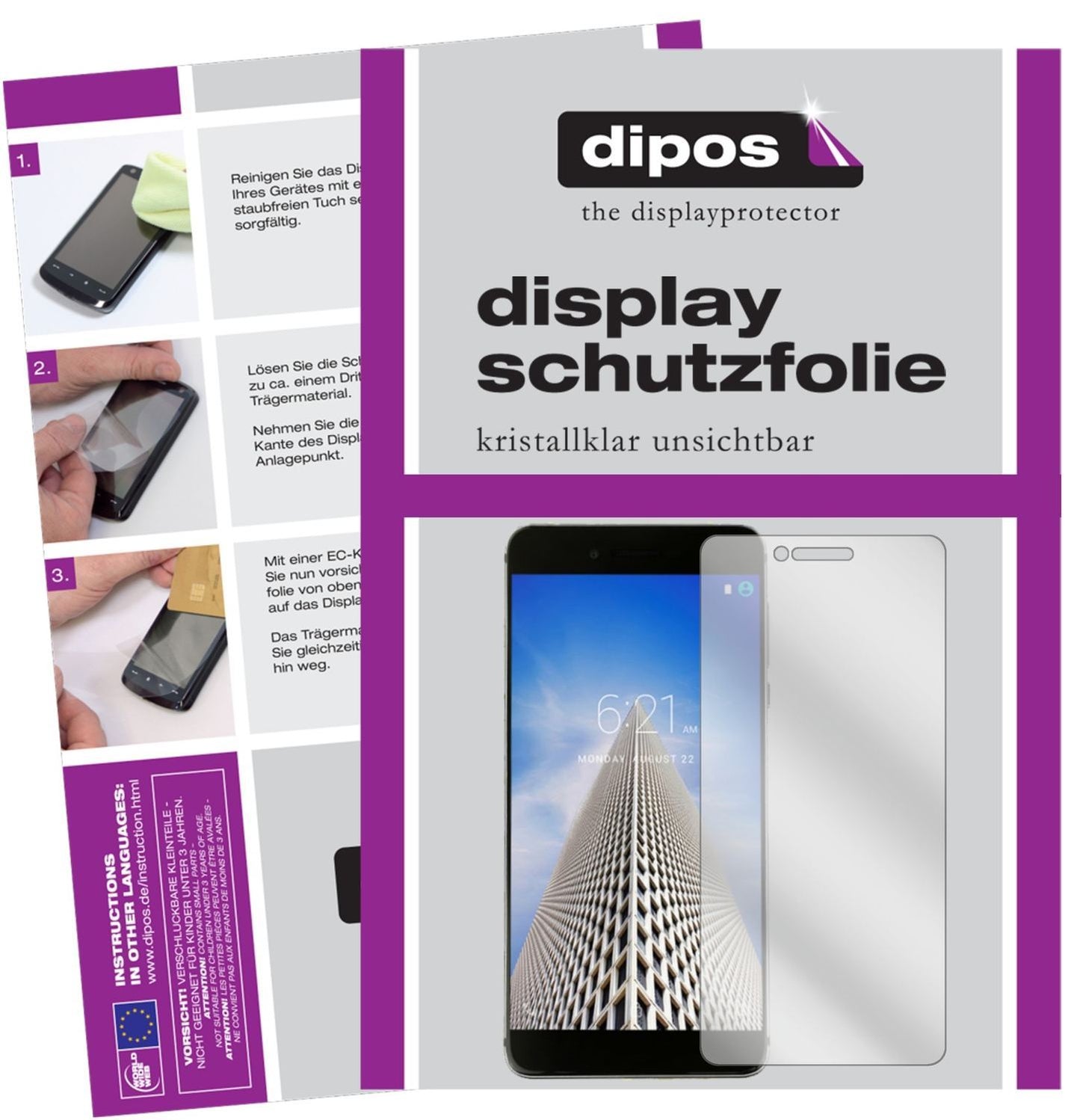 6x Schutzfolie klar für Vernee Mars Pro Display-Sc (1)
