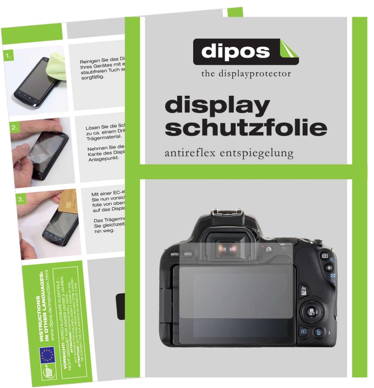 6x Schutzfolie matt für Canon EOS 200D Display-Sch (1)