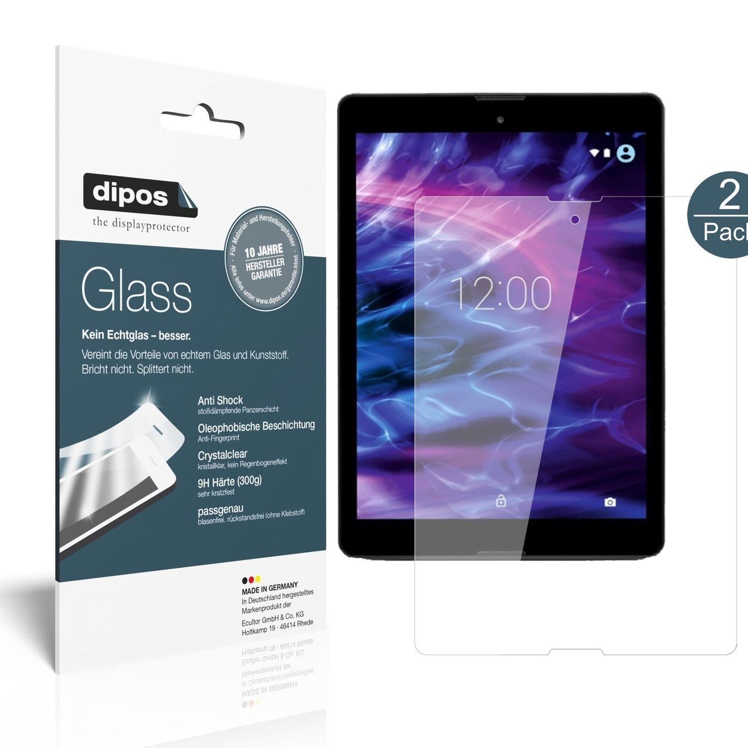 2x 9H Schutzfolie für Medion Lifetab P9702 Panzerf (2)