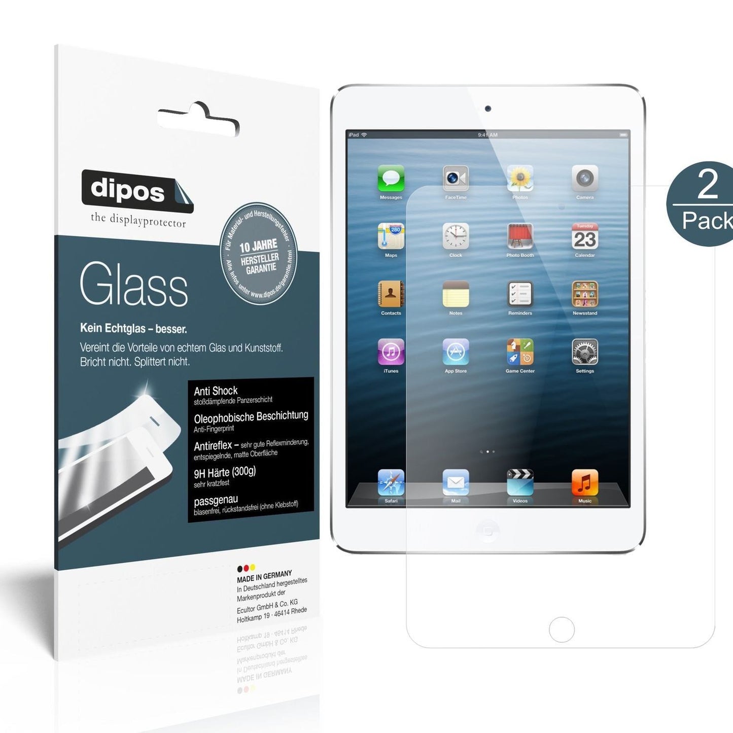2x 9H Schutzfolie matt für Apple iPad 2 / 3 / 4 Pa (2)