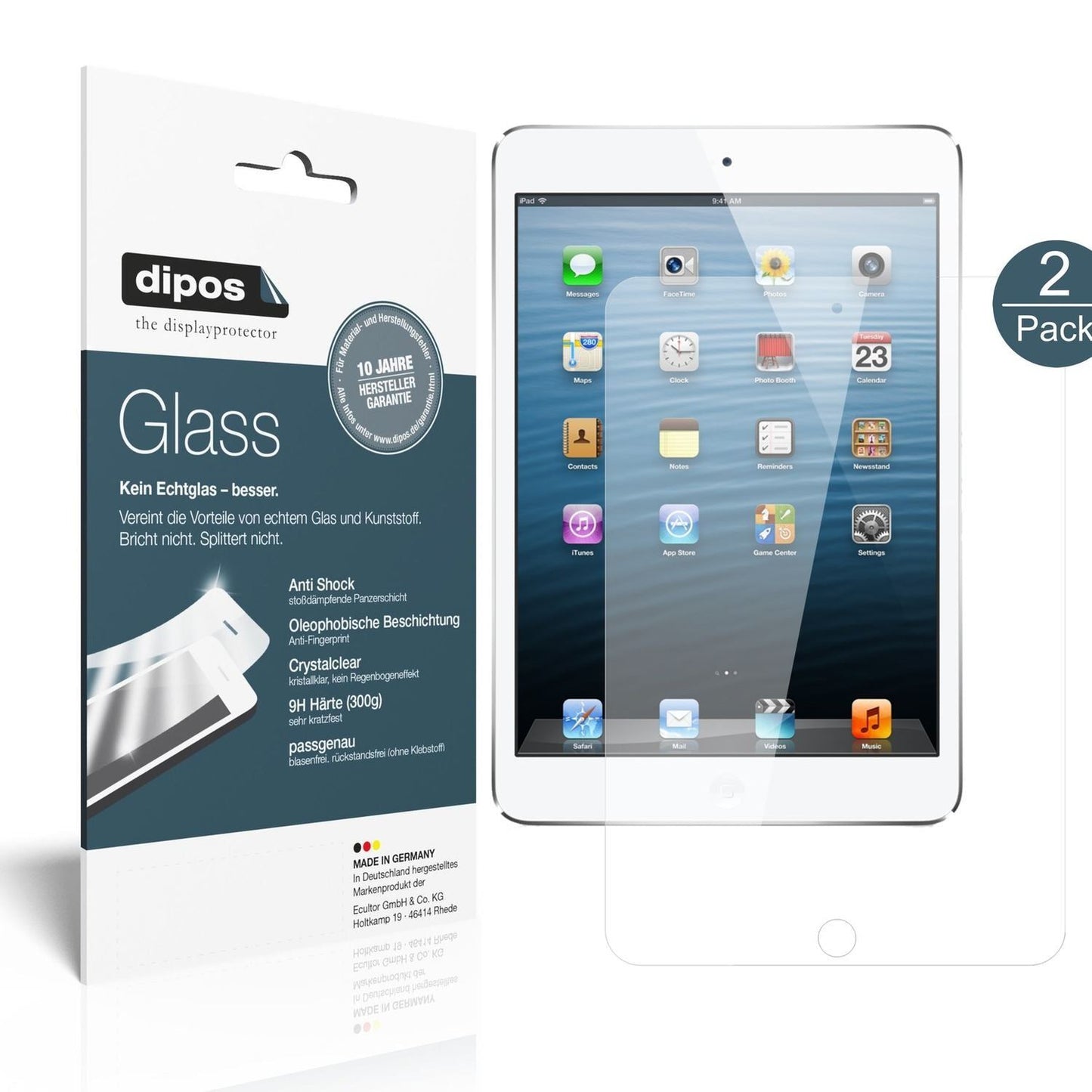 2x 9H Schutzfolie für Apple iPad 2 / 3 / 4 Panzerf (2)