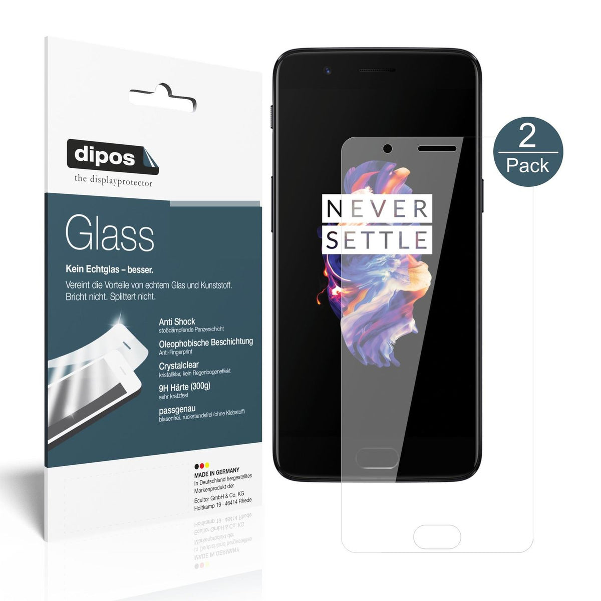 2x 9H Schutzfolie für OnePlus 5 Panzerfolie (1)