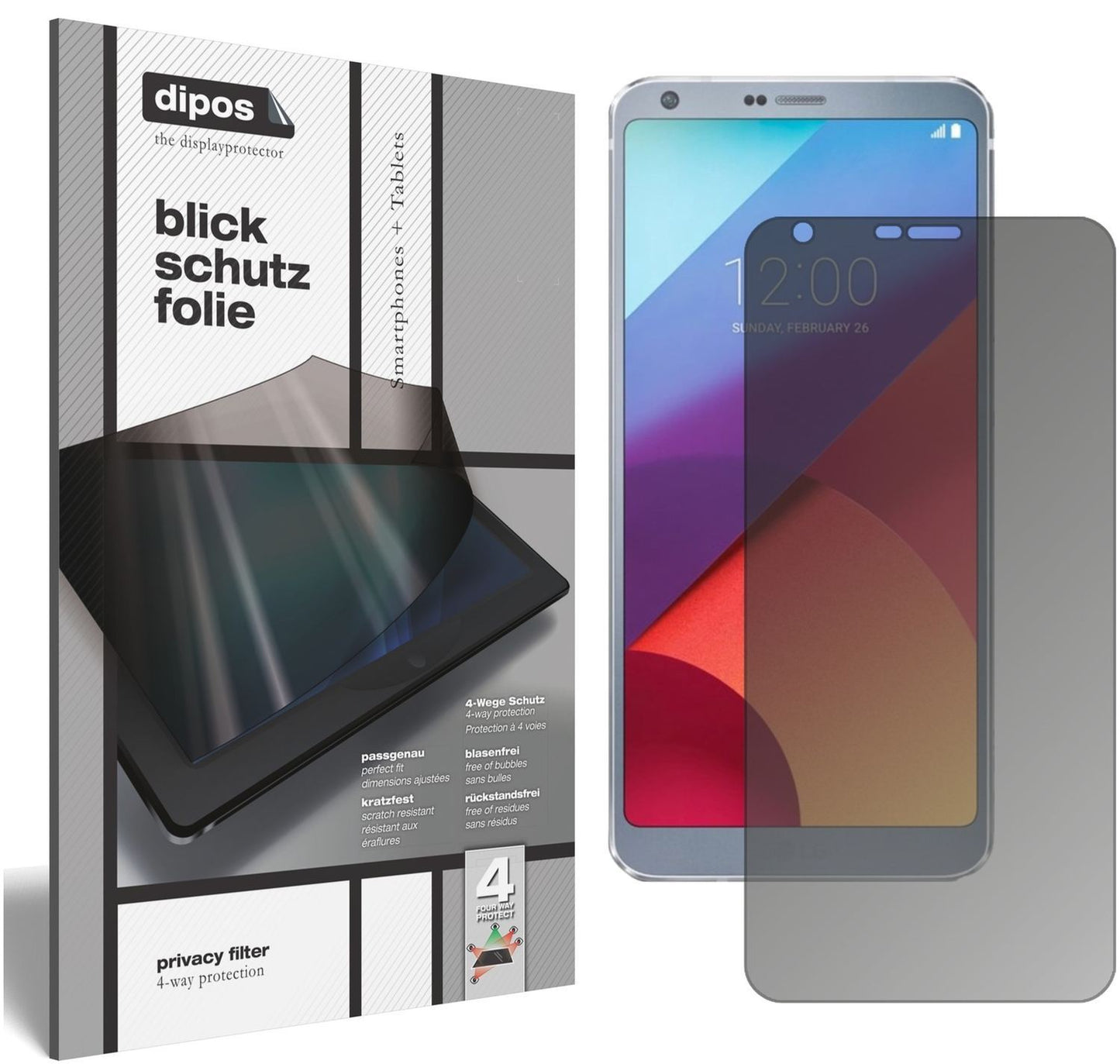 Blickschutzfolie für LG G6 Plus matt Schutzfolie P (1)
