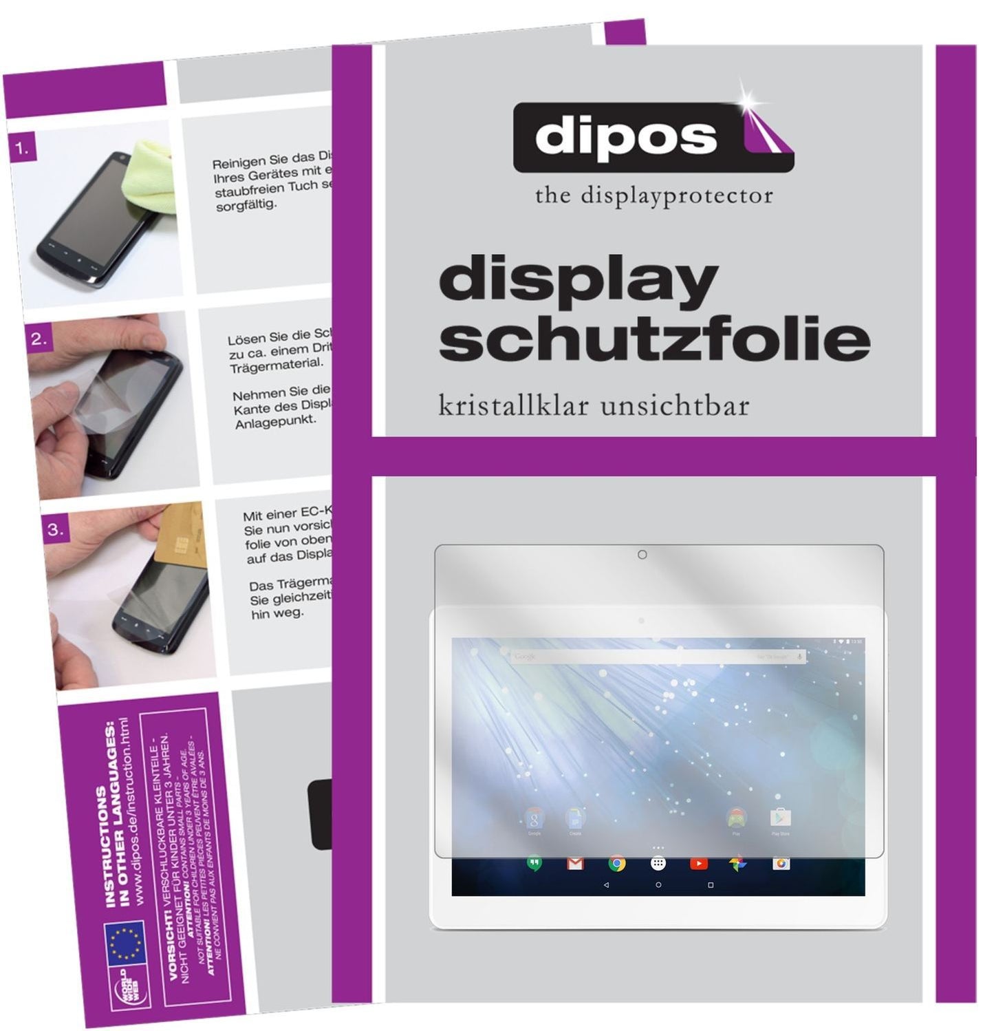 2x Schutzfolie klar für Trekstor Surftab breeze 10 (1)