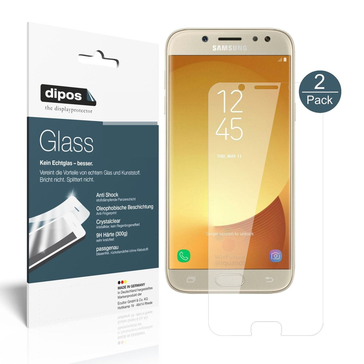 2x 9H Schutzfolie für Samsung Galaxy J5 2017 Panze (1)