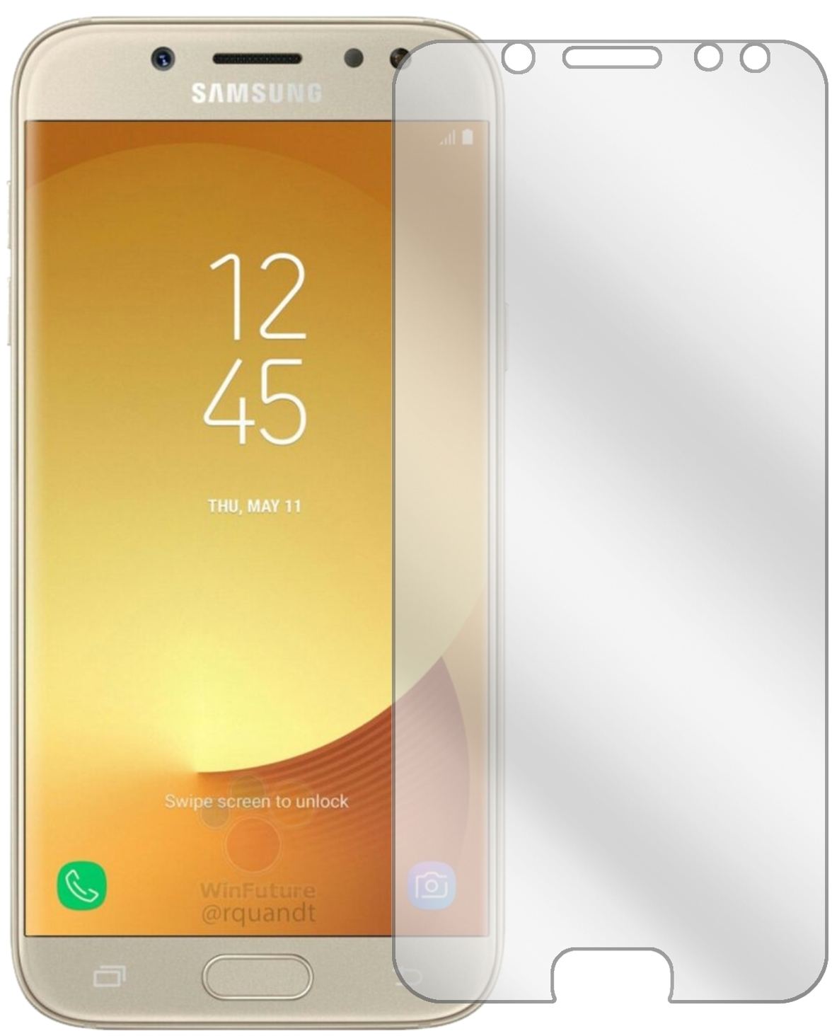 2x Schutzfolie klar für Samsung Galaxy J5 2017 Dis (2)