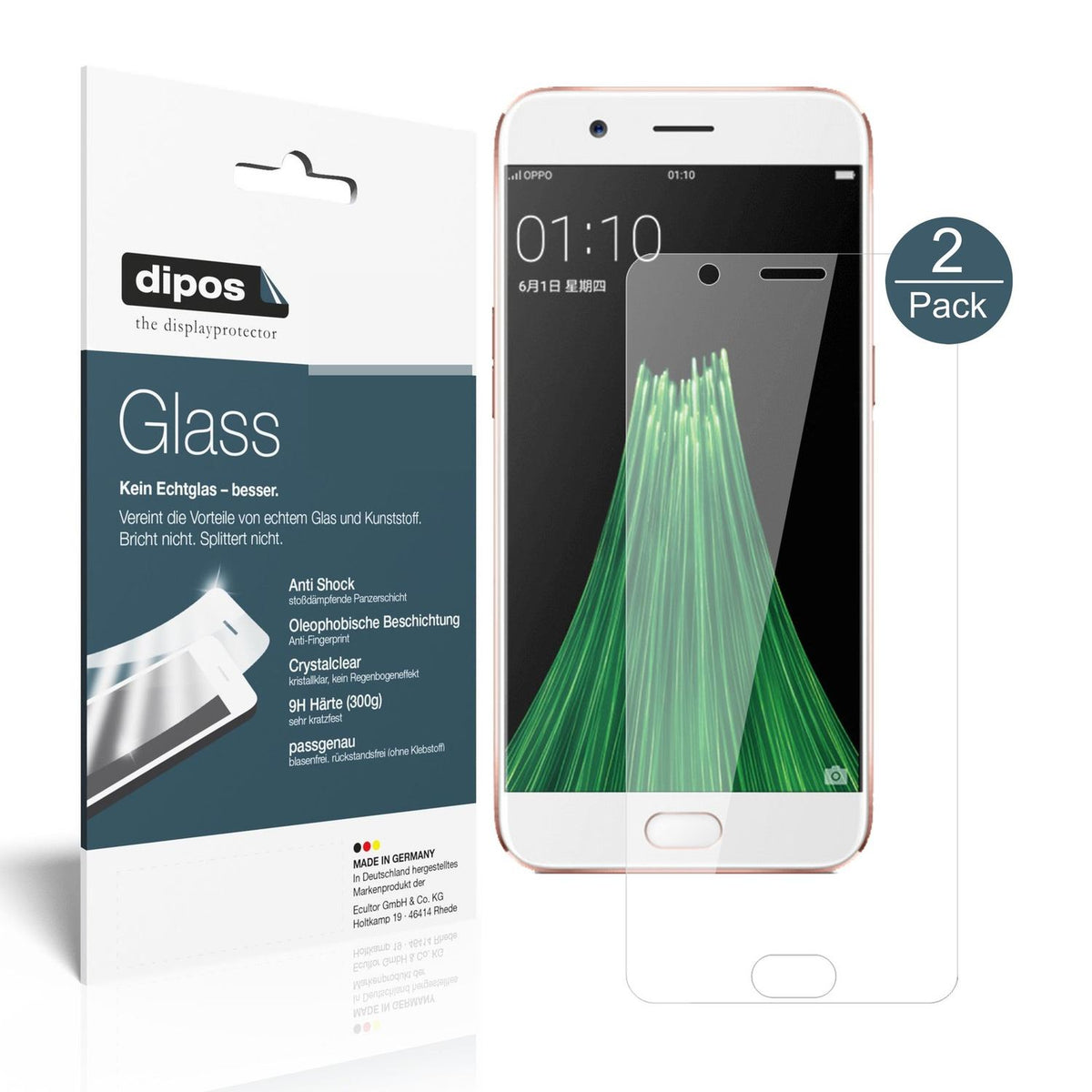 2x 9H Schutzfolie für Oppo R11 Plus Panzerfolie (1)