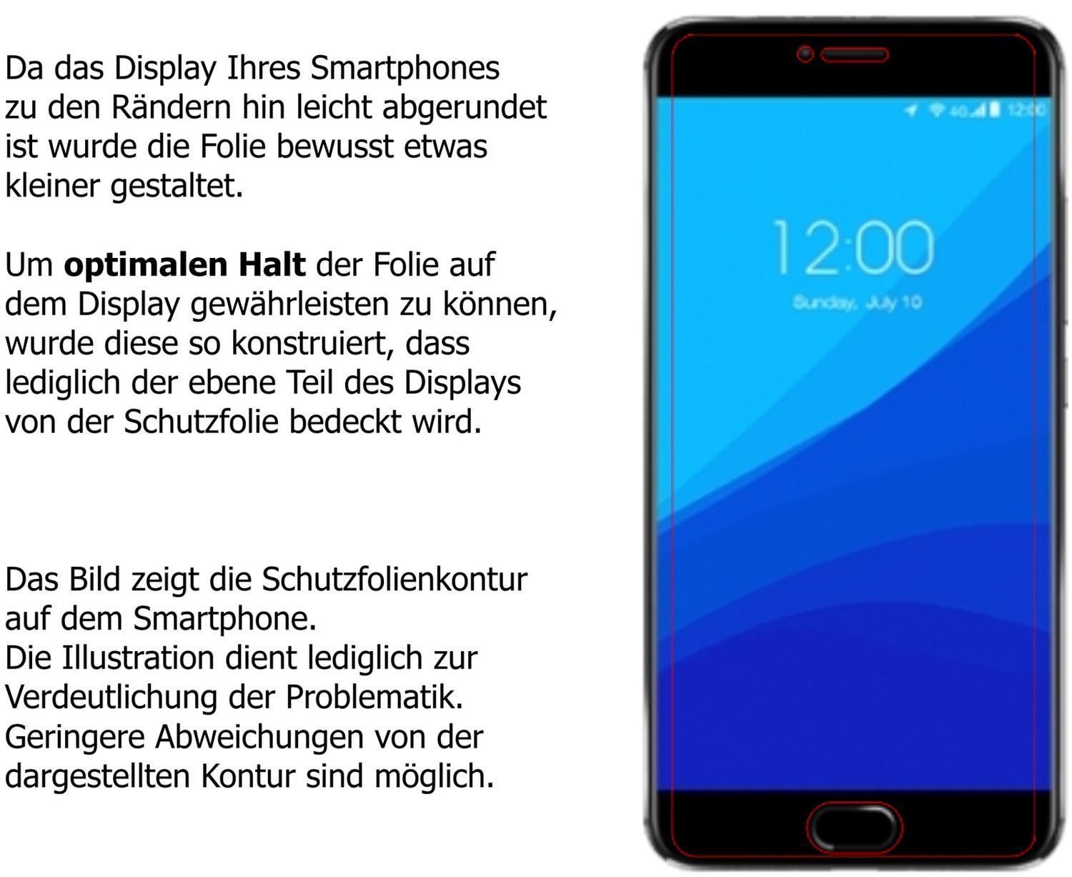 Blickschutzfolie für Umidigi Z1 matt Schutzfolie P (5)