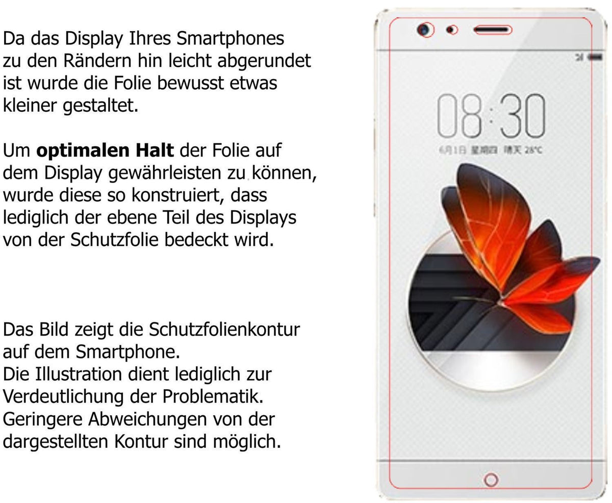 6x Schutzfolie klar für ZTE Nubia Z17 Display-Schu (5)