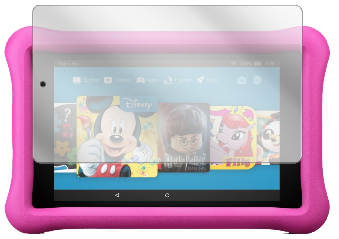 2x Schutzfolie klar für Amazon Fire HD 8 Kids Edit (2)