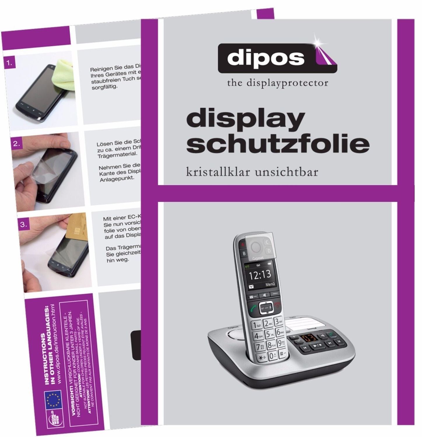 6x Schutzfolie klar für Gigaset E560A Plus Display (1)