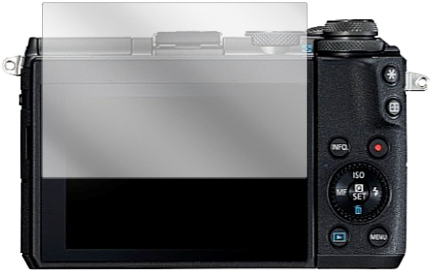 6x Schutzfolie klar für Canon EOS M6 Display-Schut (2)