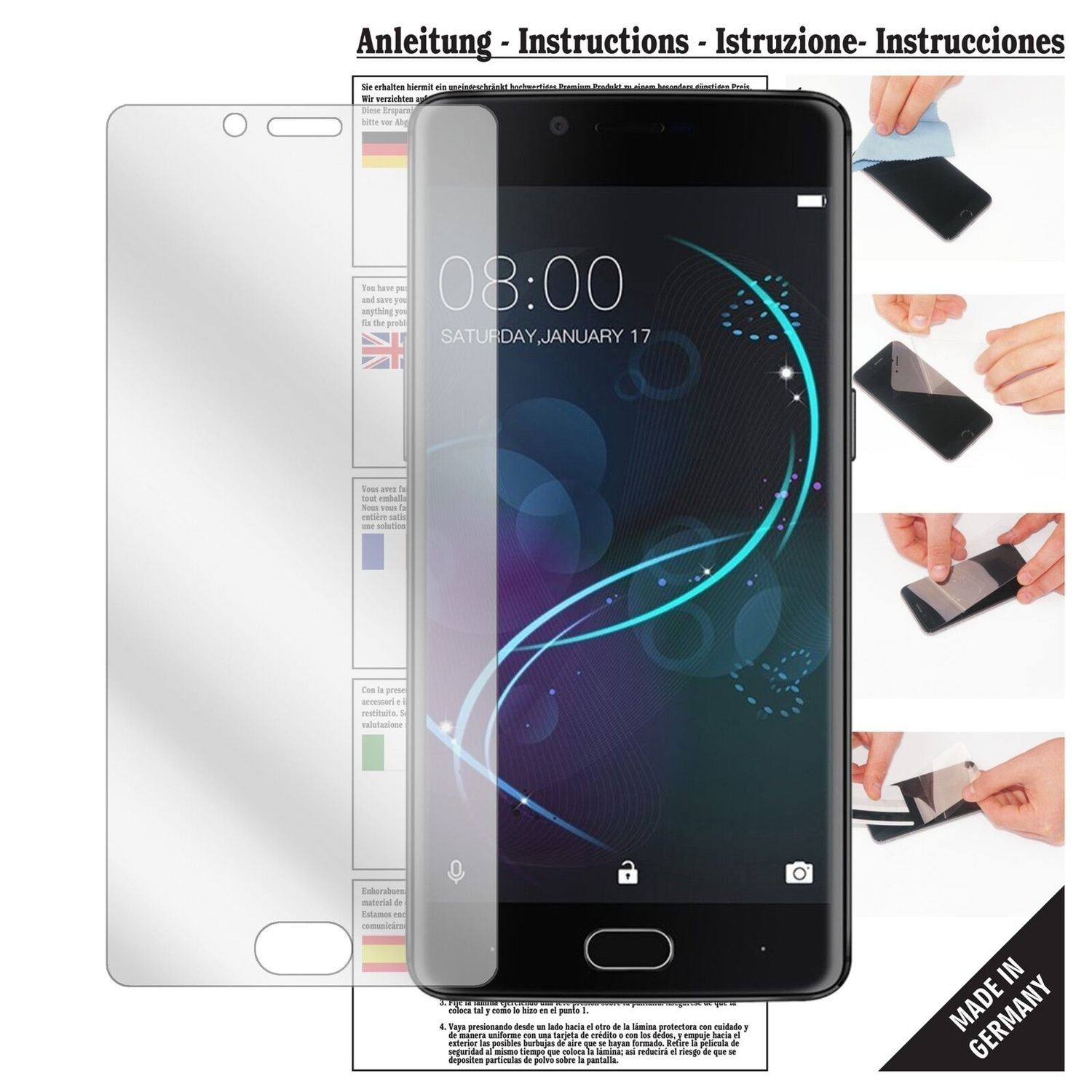 6x Schutzfolie klar für Doogee Shoot 1 Display-Sch (1)