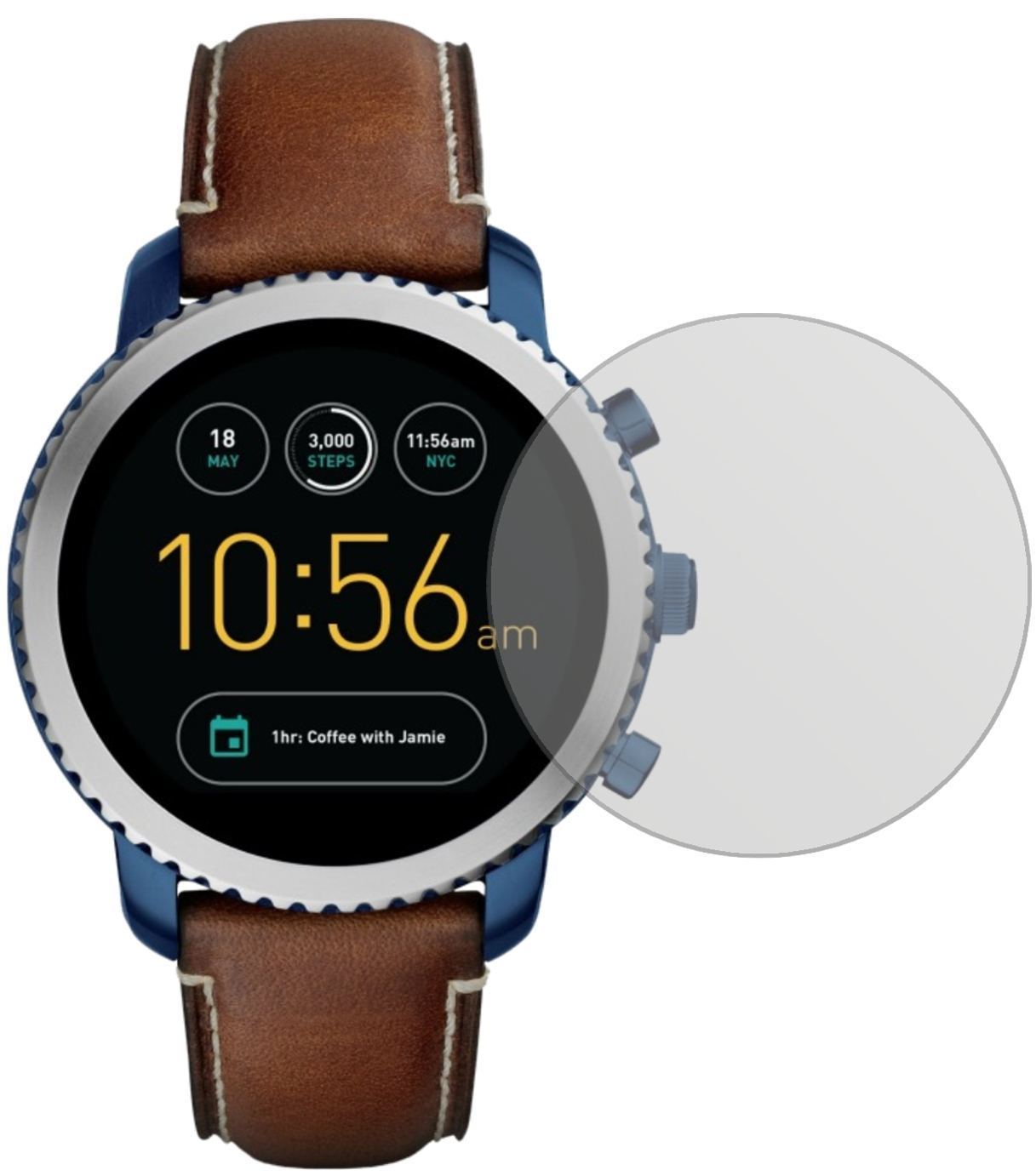 6x Schutzfolie matt für Fossil Q Explorist Display (2)