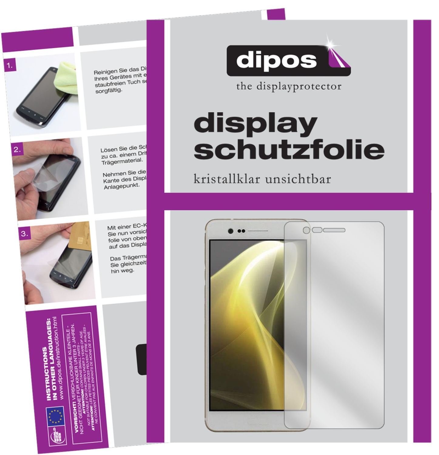 2x Schutzfolie klar für Sharp Z3 Display-Schutzfol (1)