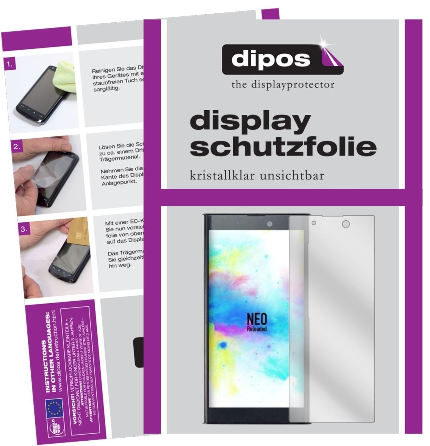 2x Schutzfolie klar für NuAns Neo Reloaded Display (1)
