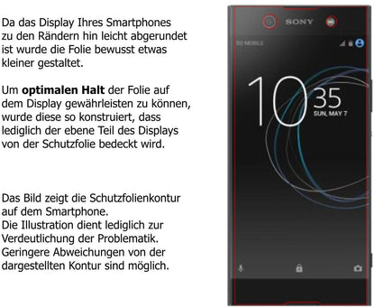 2x 9H Schutzfolie für Sony Xperia XA1 Ultra Panzer (9)