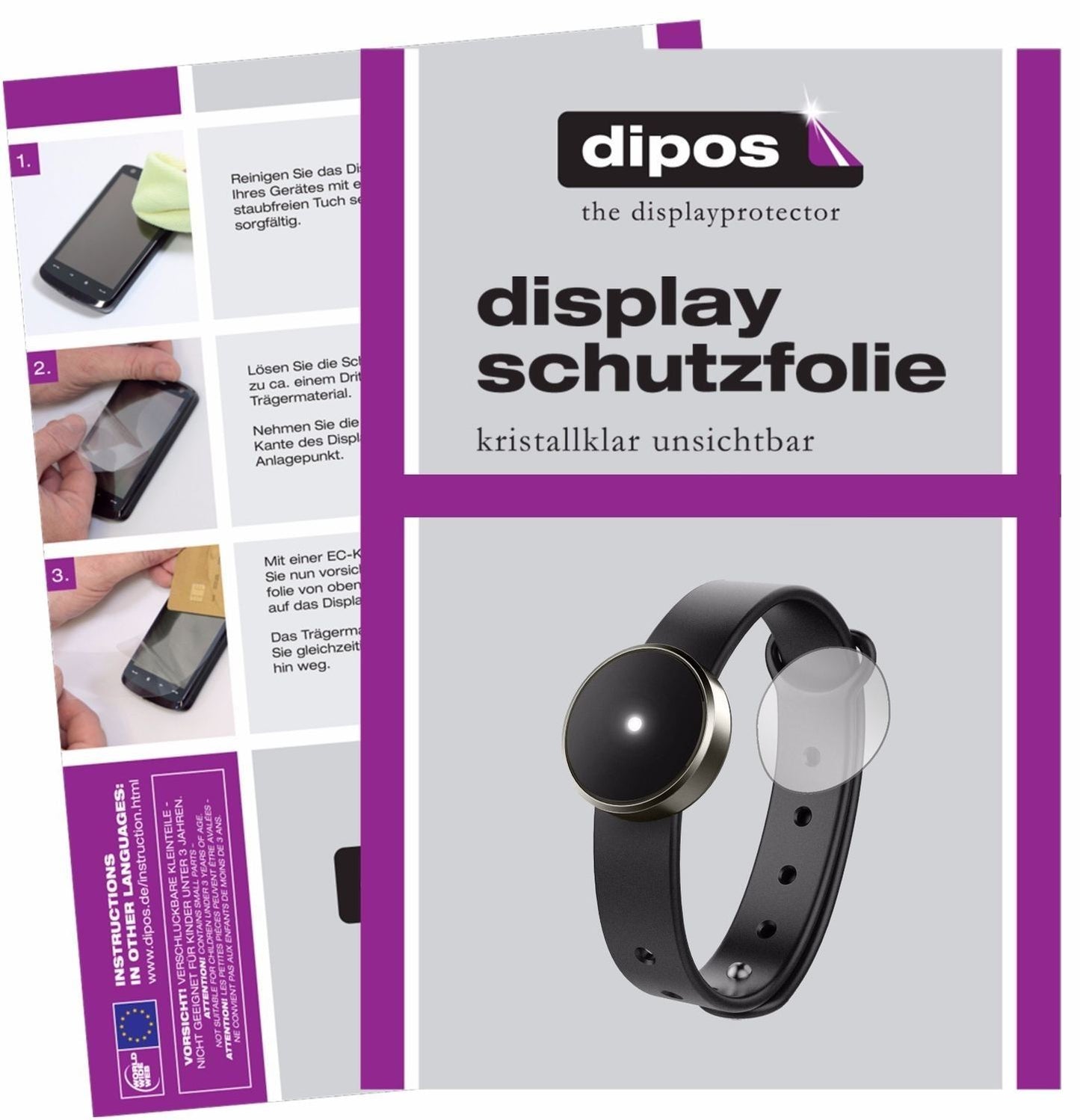 6x Schutzfolie klar für Misfit Flare Display-Schut (1)