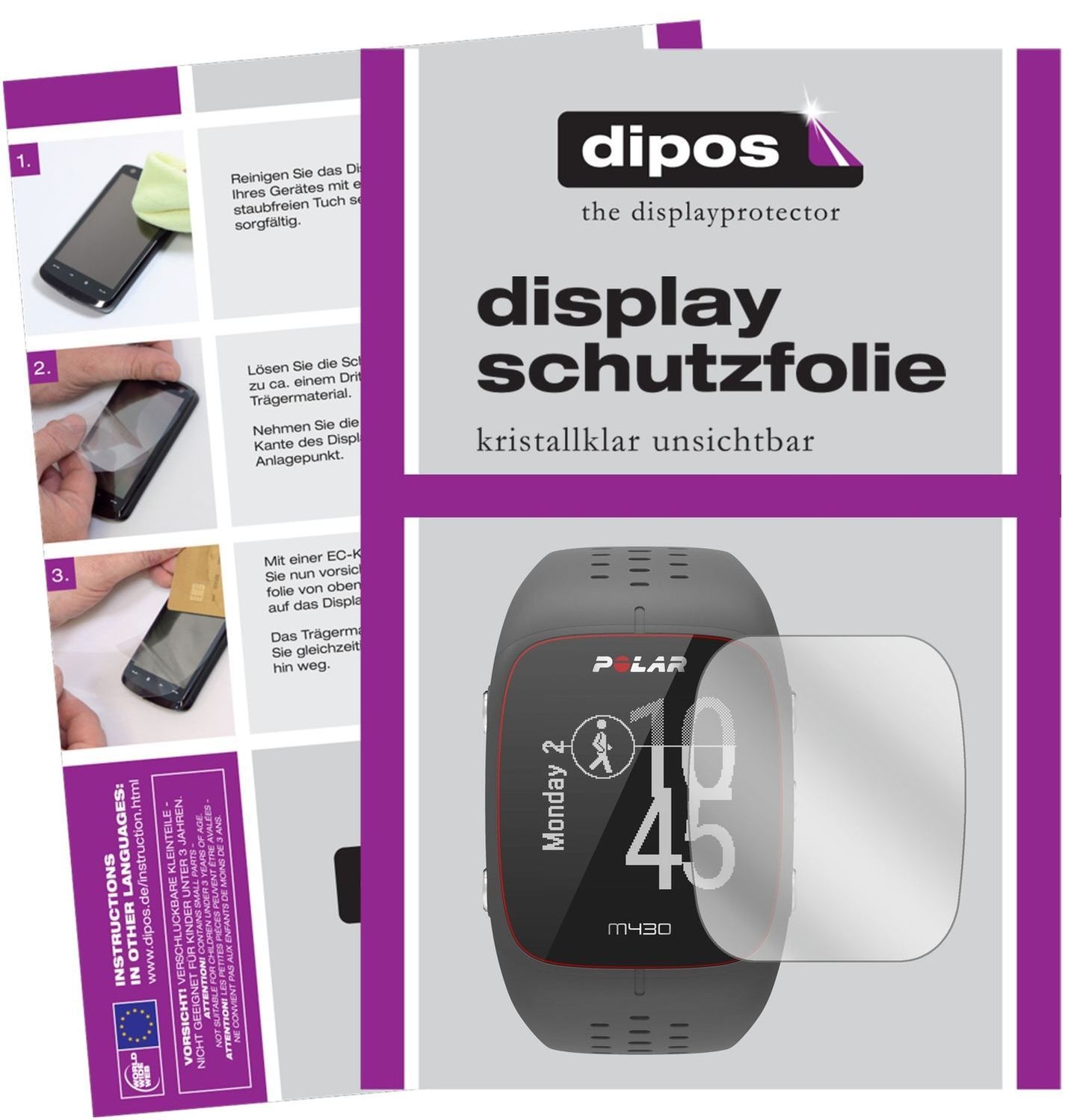 6x Schutzfolie klar für Polar M430 Display-Schutzf (1)