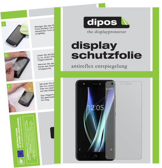 2x Schutzfolie matt für BQ Aquaris X Display-Schut (1)