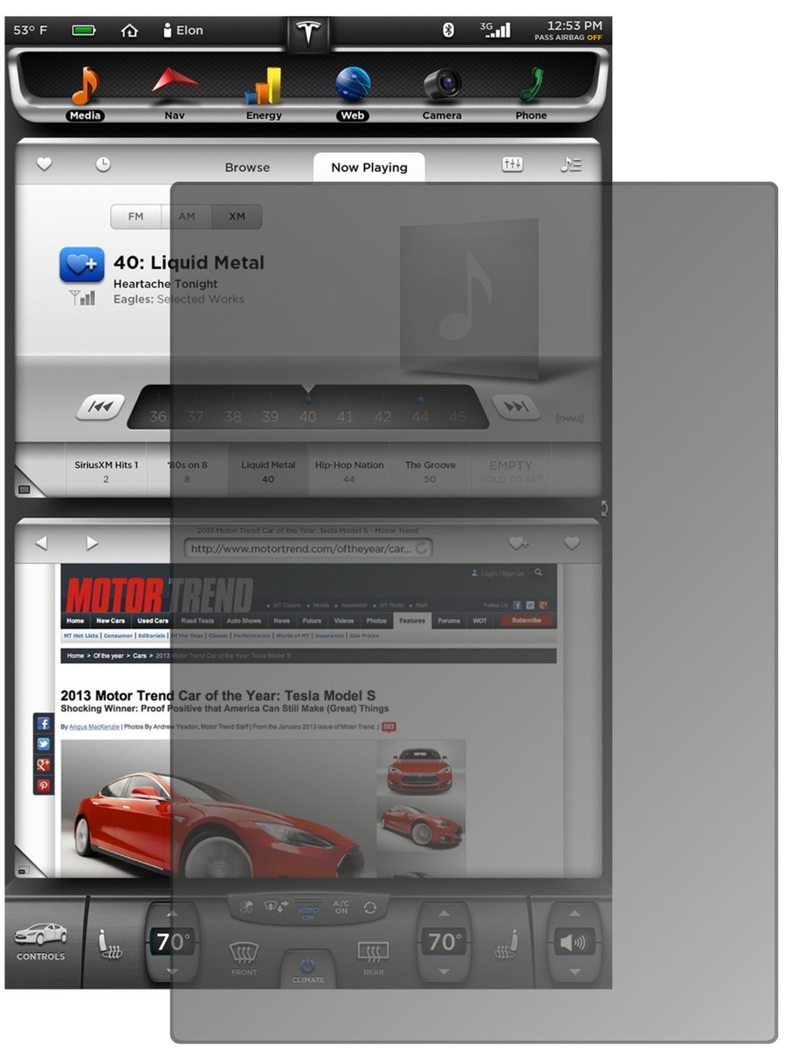 Blickschutzfolie für Tesla Model S Display matt Sc (2)