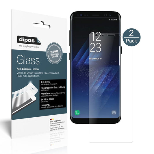 2x 9H Schutzfolie matt für Samsung Galaxy S8 Plus  (1)