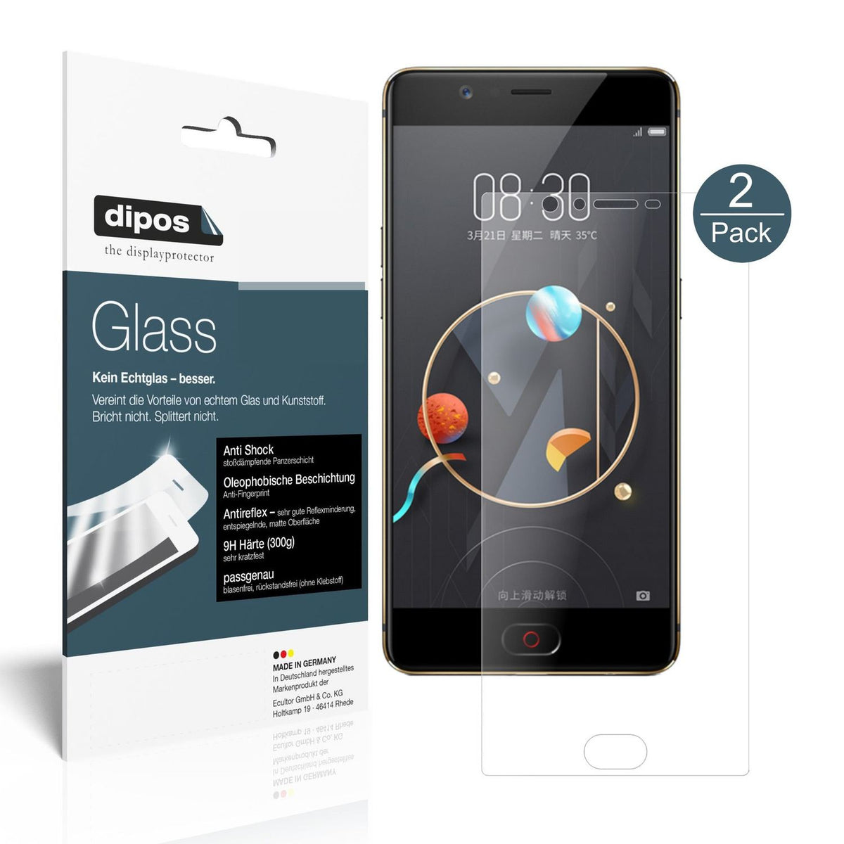 2x 9H Schutzfolie matt für ZTE Nubia M2 Lite Panze (1)