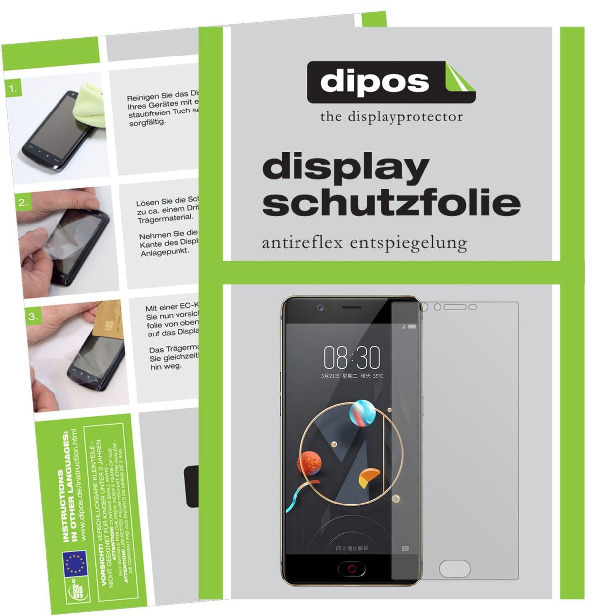 6x Schutzfolie matt für ZTE Nubia M2 Lite Display- (1)