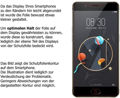 6x Schutzfolie matt für ZTE Nubia M2 Lite Display- (6)