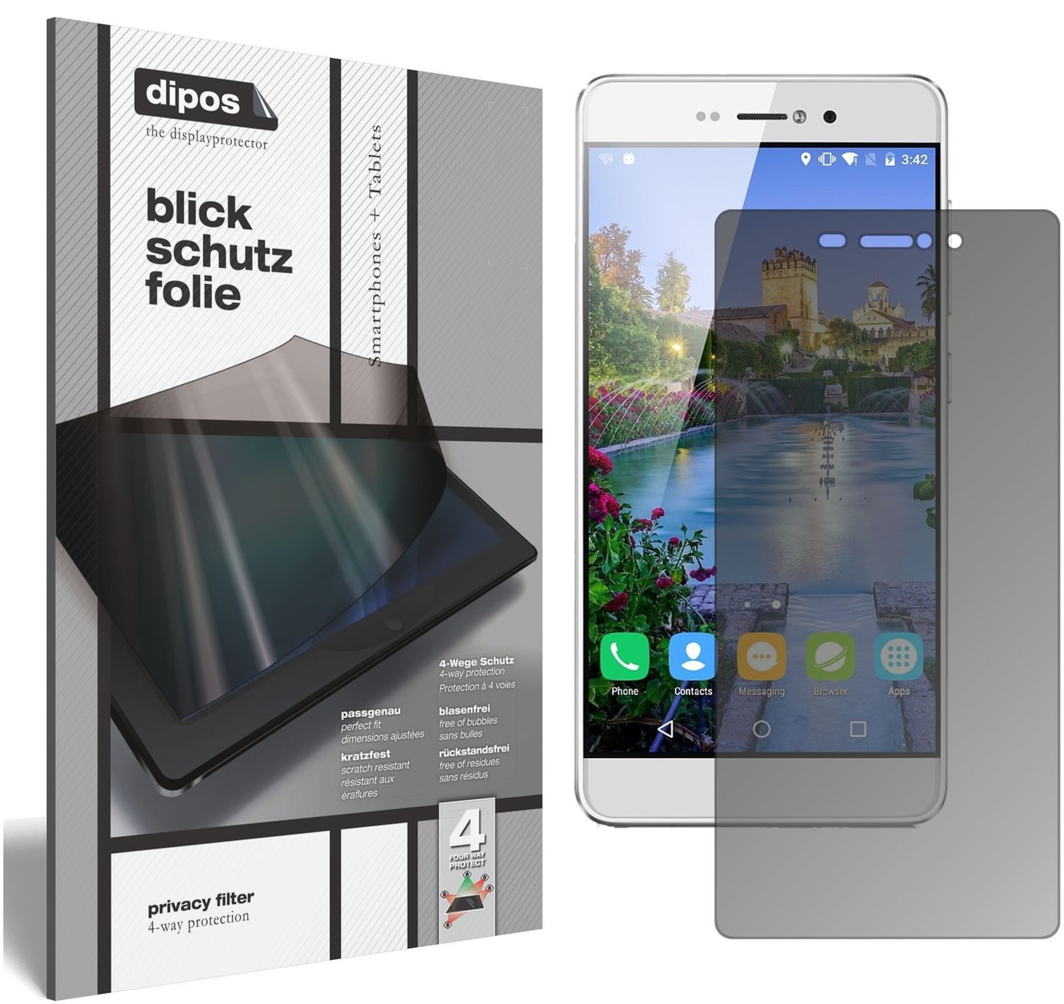 Blickschutzfolie für BLUBOO Picasso 5 Zoll matt Sc (1)