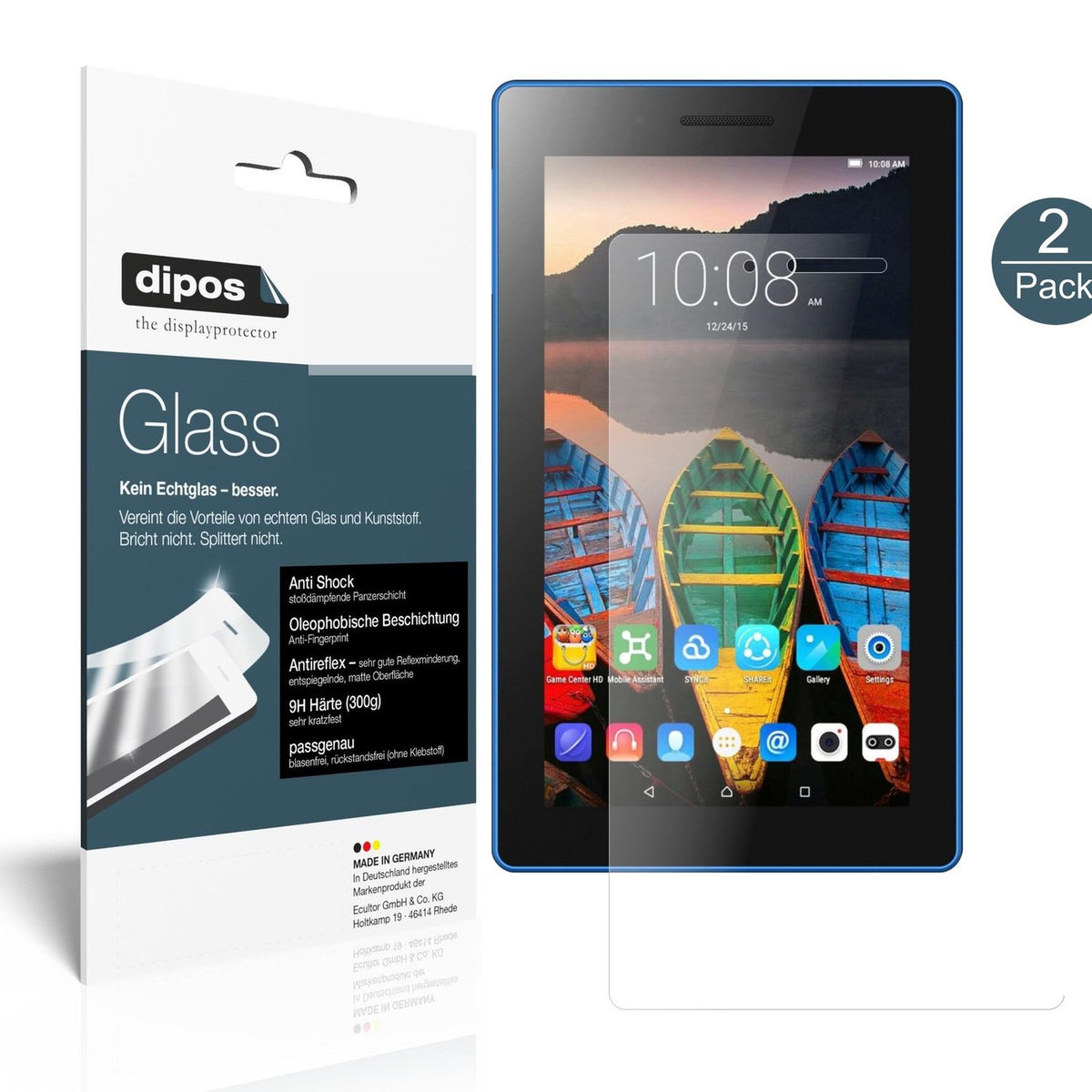 2x 9H Schutzfolie matt für Lenovo Tab 3 7 Essentia (1)