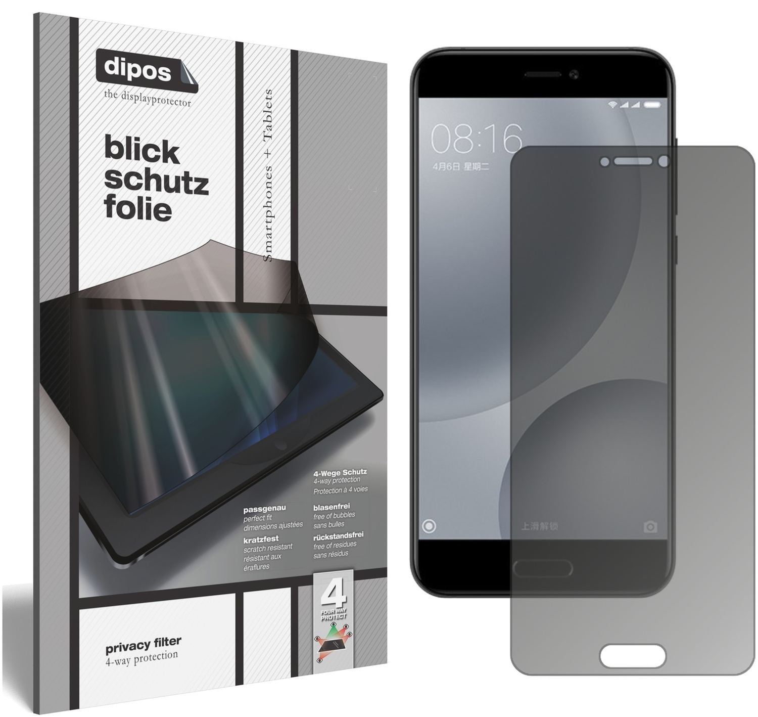 Blickschutzfolie für Xiaomi Mi 5c matt Schutzfolie (1)