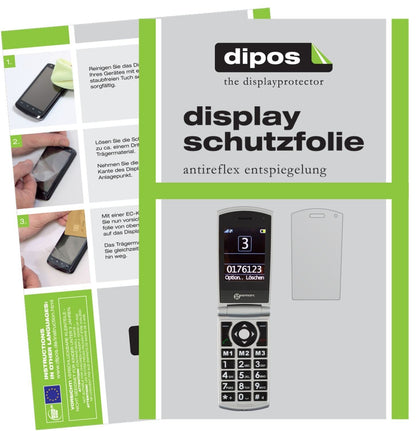 2x Schutzfolie matt für Geemarc CL 8450 Display-Sc (1)