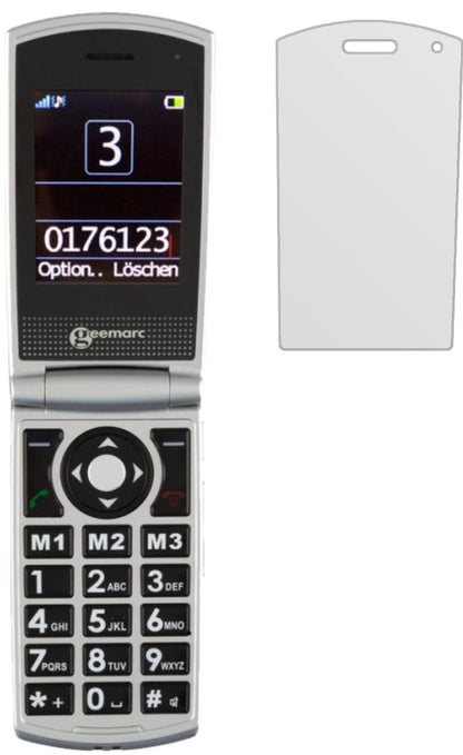 2x Schutzfolie matt für Geemarc CL 8450 Display-Sc (2)