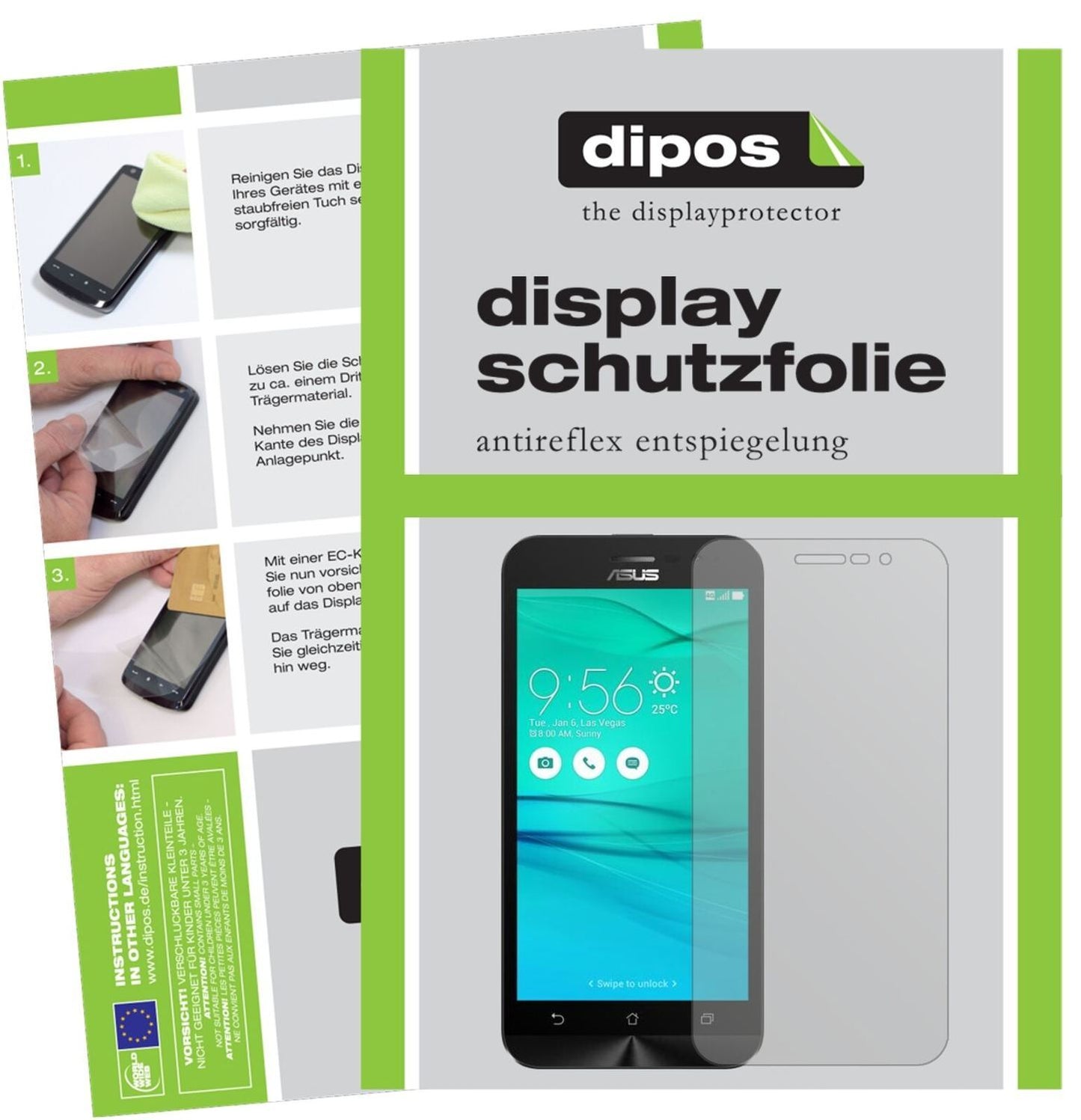 6x Schutzfolie matt für Asus Zenfone Go (2017) Dis (1)