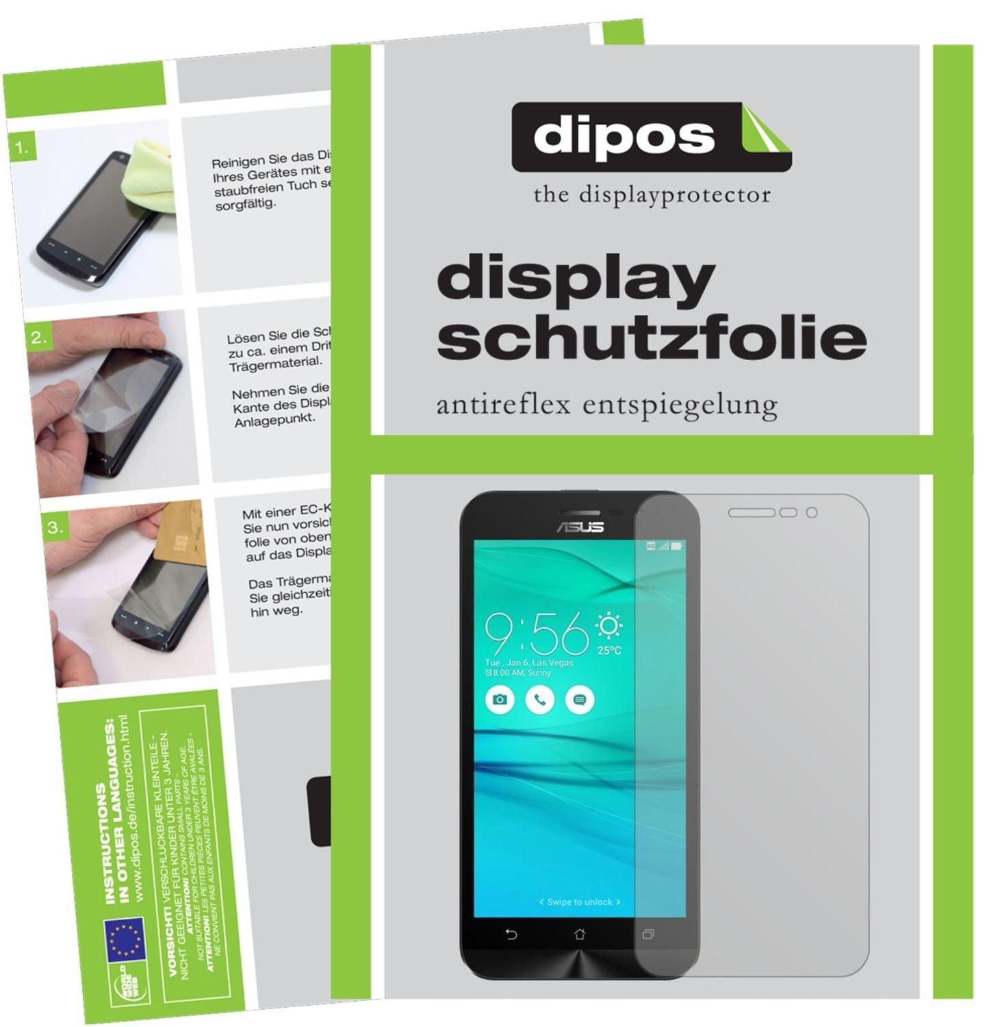 6x Schutzfolie matt für Asus Zenfone Go (2017) Dis (1)
