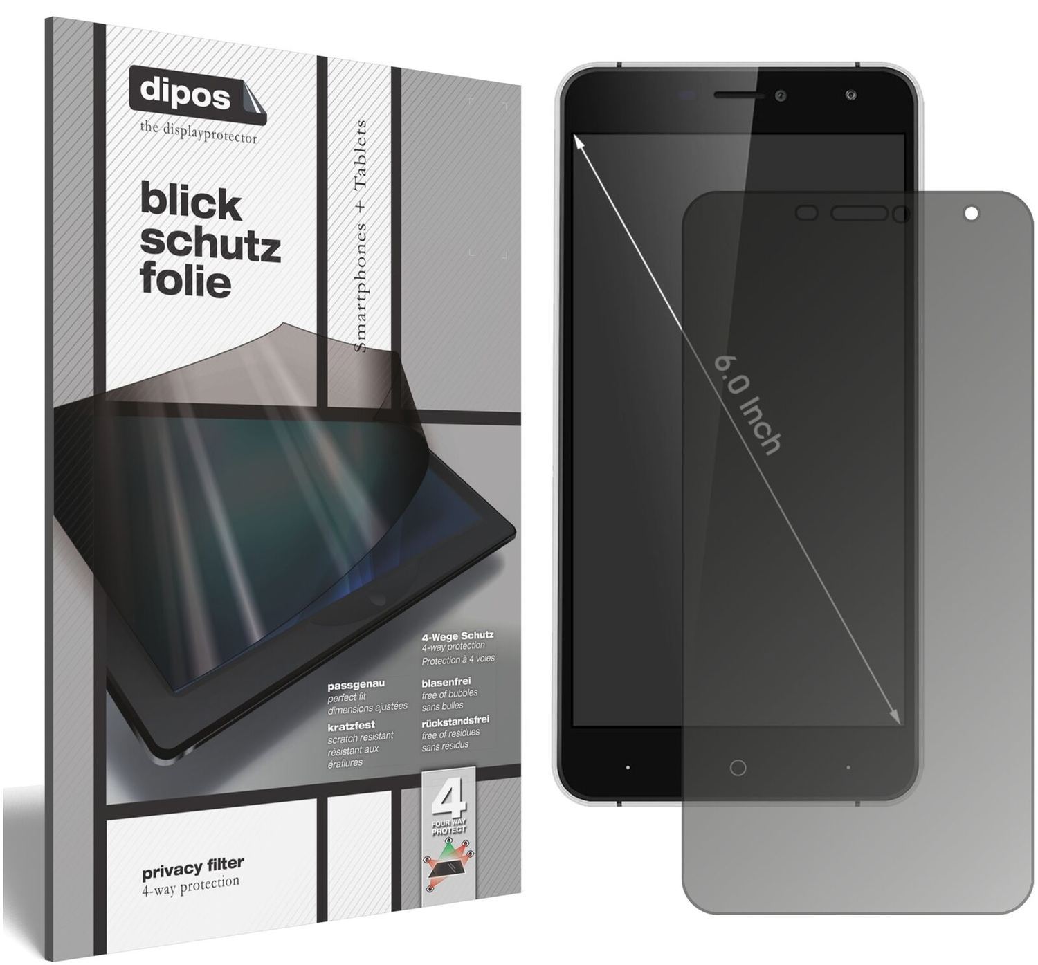 Blickschutzfolie für Doogee X7 matt Schutzfolie Pr (1)