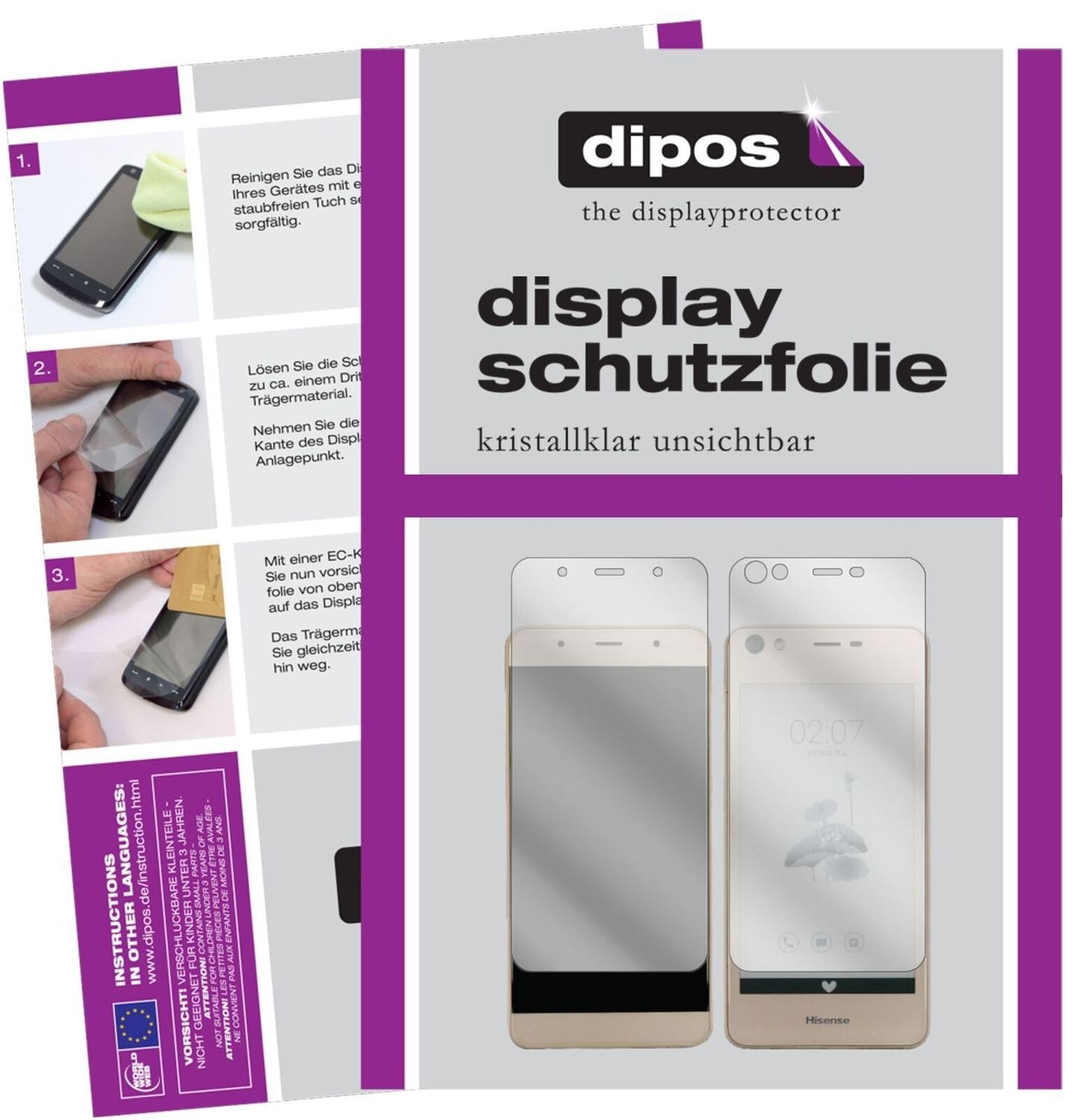6x Schutzfolie klar für Hisense A2 Display-Schutzf (1)