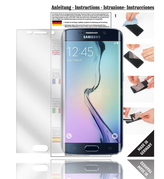 6x Schutzfolie klar für Galaxy S6 Edge Samsung Dis (1)