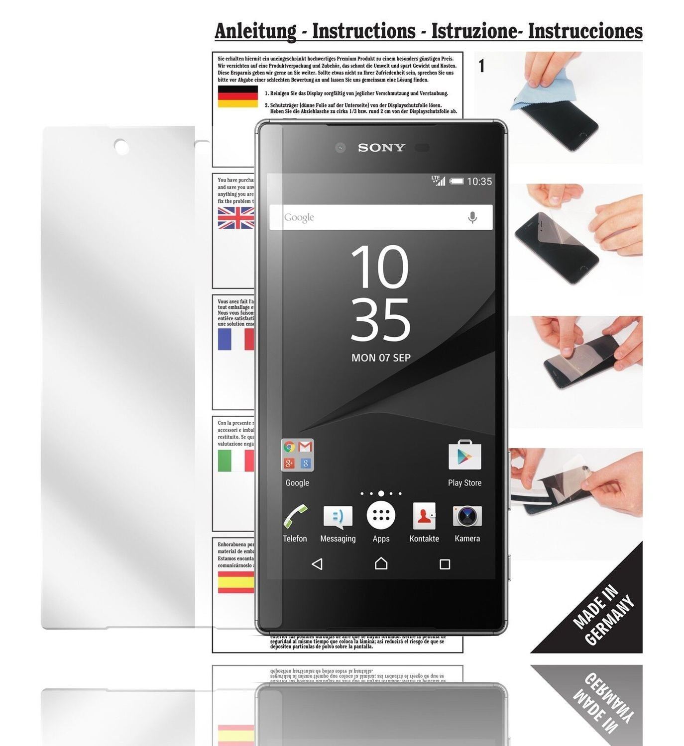 6x Schutzfolie klar für Xperia Z5 Premium Sony Dis (1)
