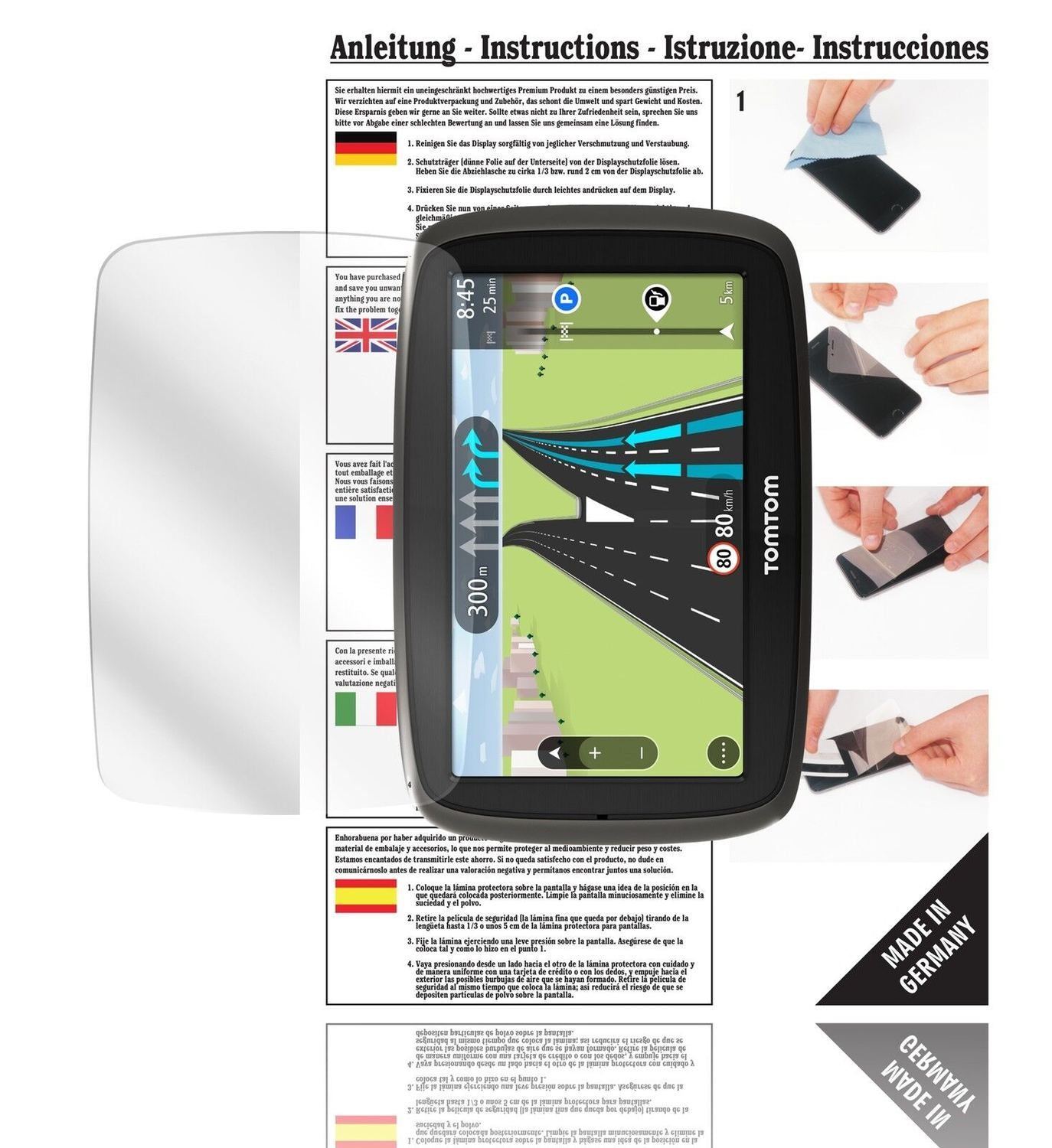 6x Schutzfolie klar für Start 50 TomTom Display-Sc (1)