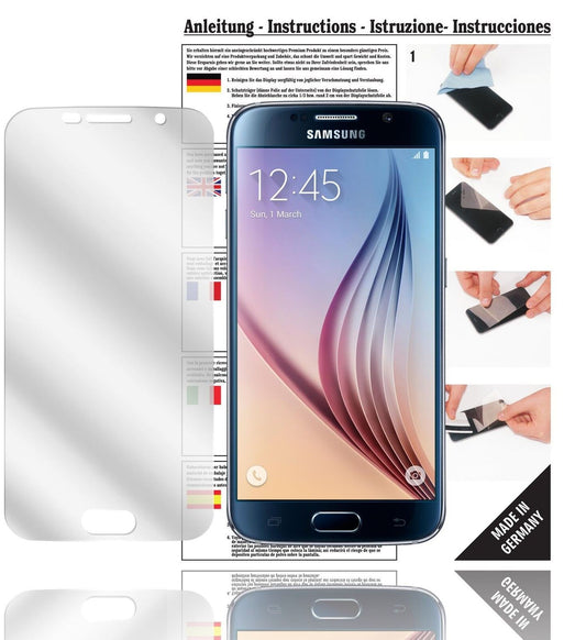 6x Schutzfolie klar für Galaxy S6 Samsung Display- (1)